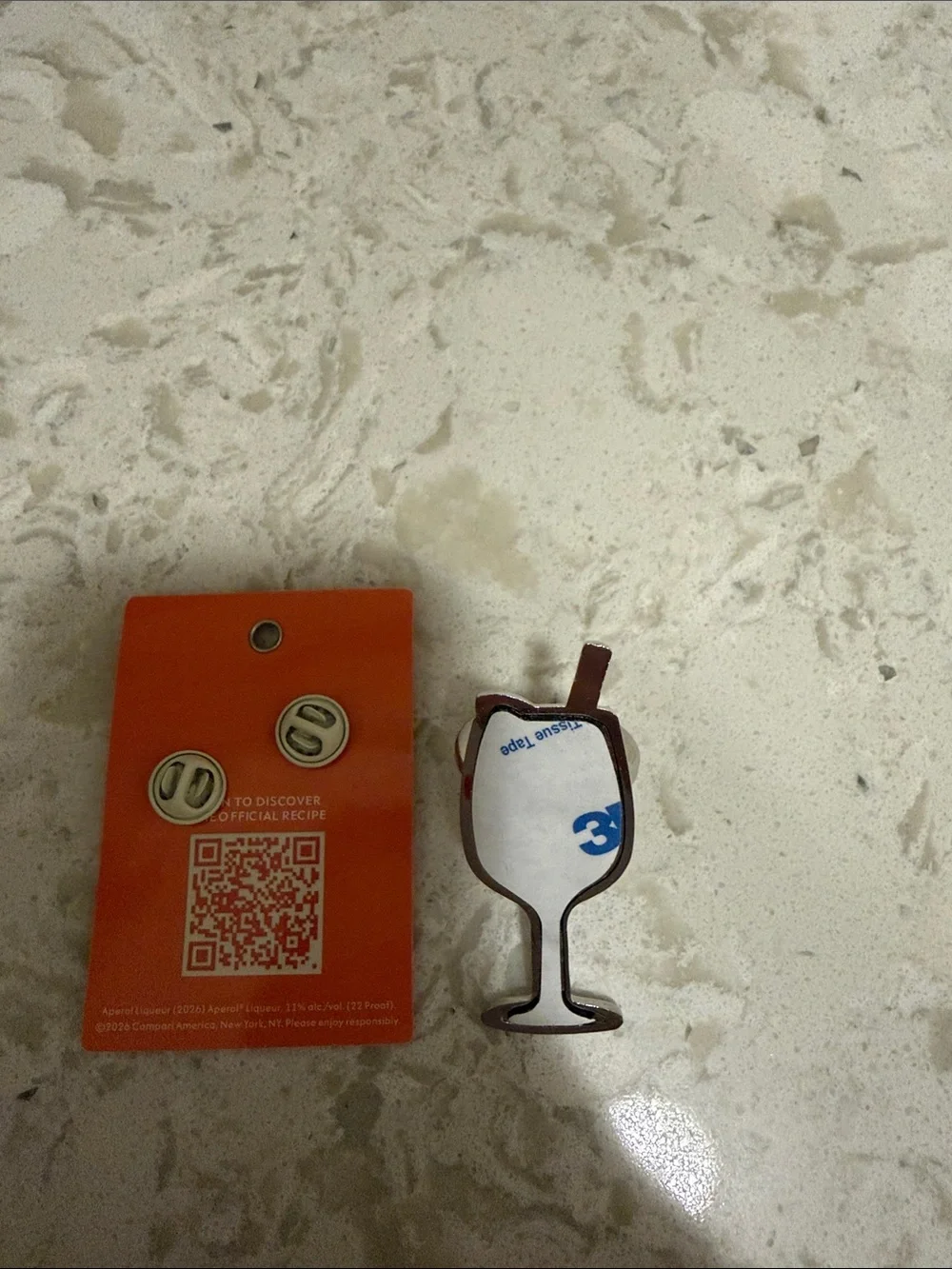 Aperol Spritz Enamel Cocktail Pin and Can Opener